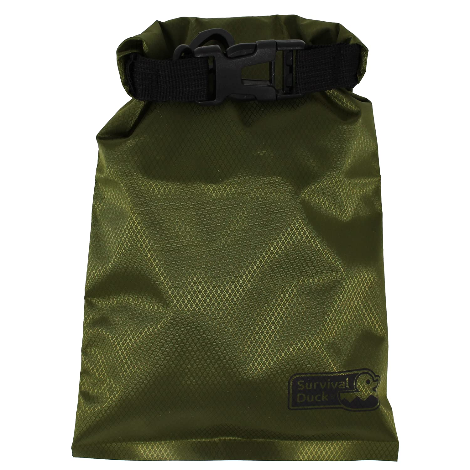 Survival Duck 1L Lightweight Dry Sack, Small Waterproof Dry Bag 1 Litre, Perfect for Keys, Cash Wallet (Olive Green) — image 1