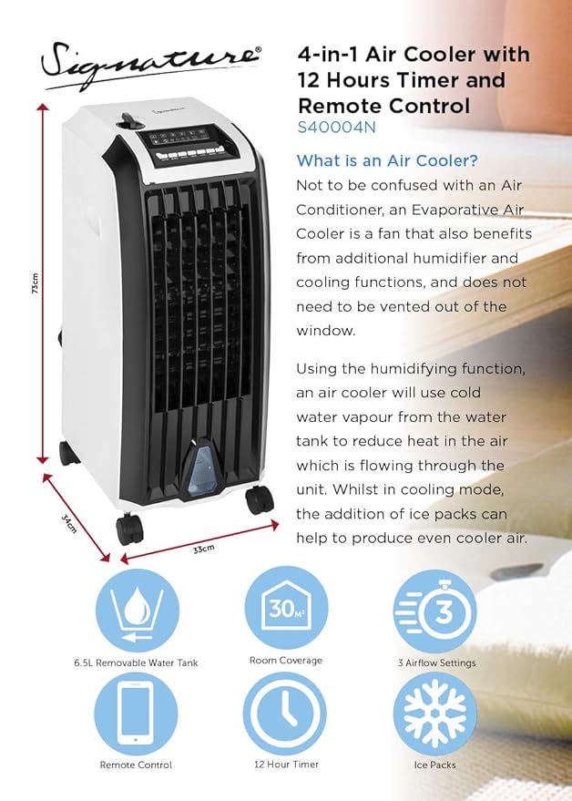 signature s40006 portable air cooler