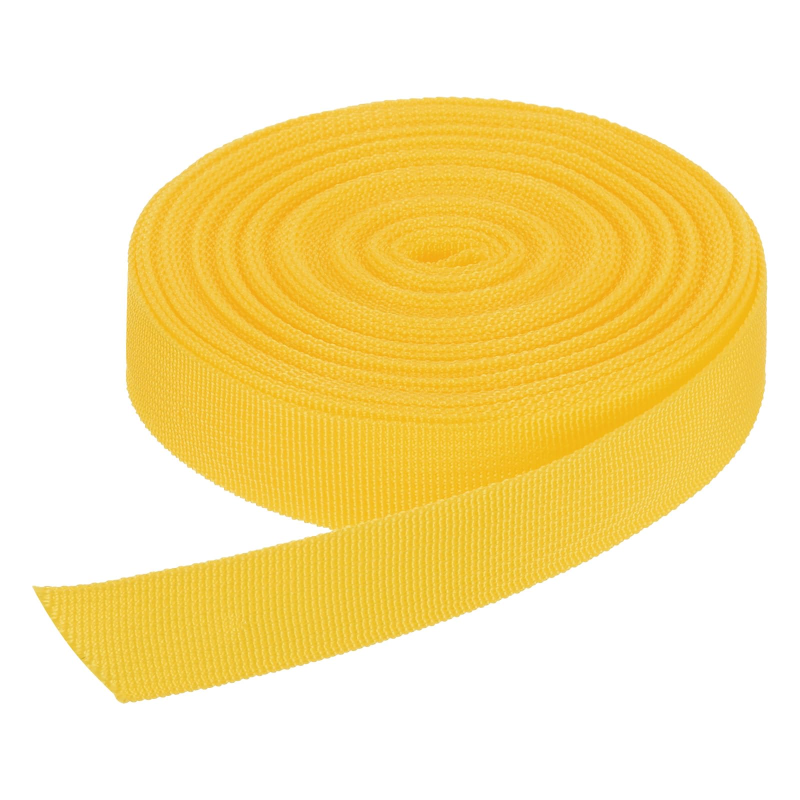 DMiotech 10 Yard x 1 Inch Width Nylon Webbing Strap Poly Flat Webbing Strapping for DIY Craft Backpack Strapping, Sewing, Outdoor Gear Repair, Yellow