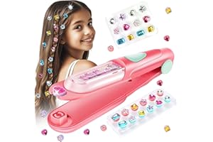 Hair Gem Stamper for Girls/Reusable Bedazzling Kit/Girls Hair Accessories with 24 PCS Diamond Jewelry/Hair Braiding Machine f