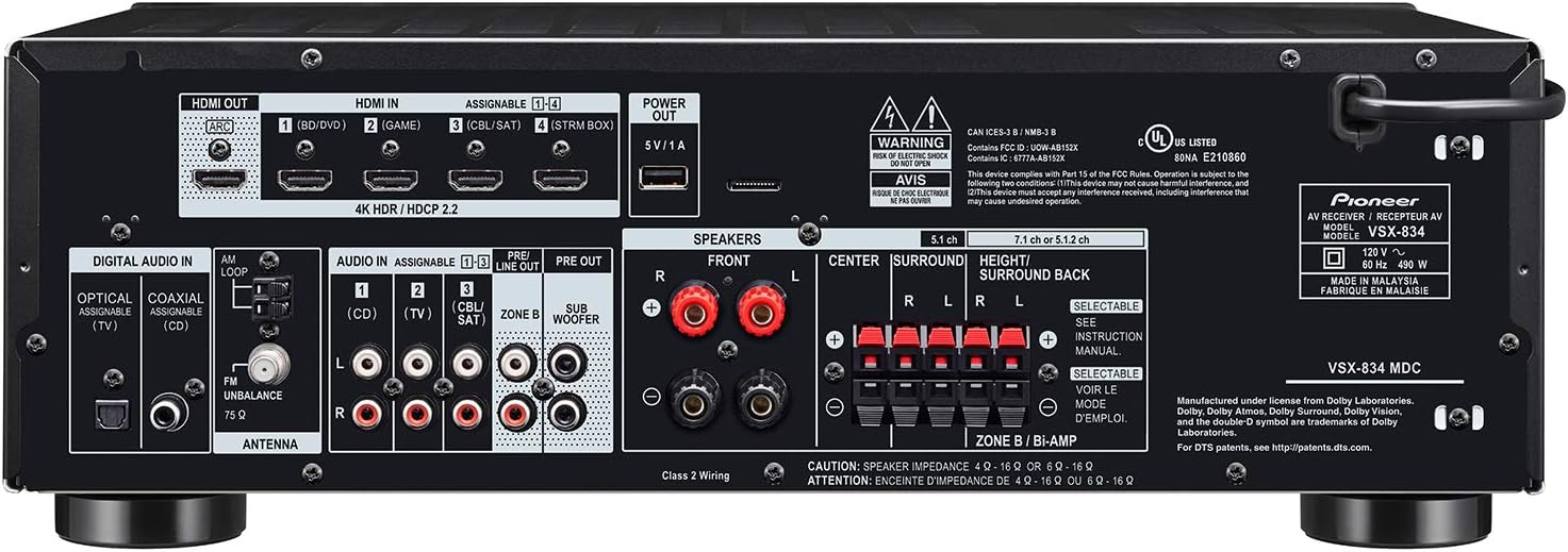 pioneer vsx 834