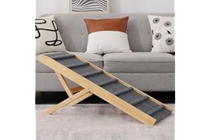 SMILEBABY Large Dog Pet Ramp Stairs for Bed Couch Car Truck SUV,Dog Pet Ramp for Small Large Dogs Pets to Get on High Bed Truck Couch Sofa