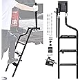 POKIAUTO 42" Foldable Pickup Truck Tailgate Ladder with Grab Handle, Heavy Duty Universal Folding Tailgate Step Ladder with Handrail for Pickup Truck (F150, RAM 1500 etc.) Accessories