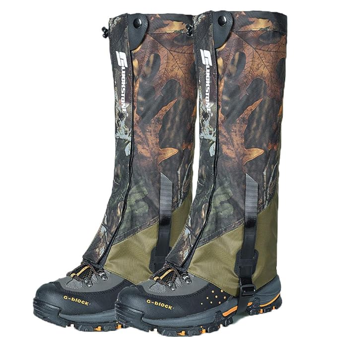Ueasy Leg Gaiters, Boot Gaiters Waterproof Leg Gaiters for Men and