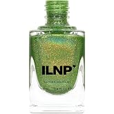 ILNP 1UP - Lime Green Holographic Nail Polish, Chip Resistant Manicure, Long Wear Nail Lacquer, Smooth &amp; Glossy Finish, Non-Toxic, Vegan, Cruelty Free, 12ml