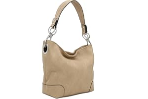 ALYSSA Hobo Shoulder Bag with Big Snap Hook Hardware
