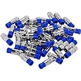 SaferCCTV 50pcs Rg6 F Type Compression Connector Adapter Plug Waterproof Moist-proof for CATV CCTV Satellite Cable Coaxial TV