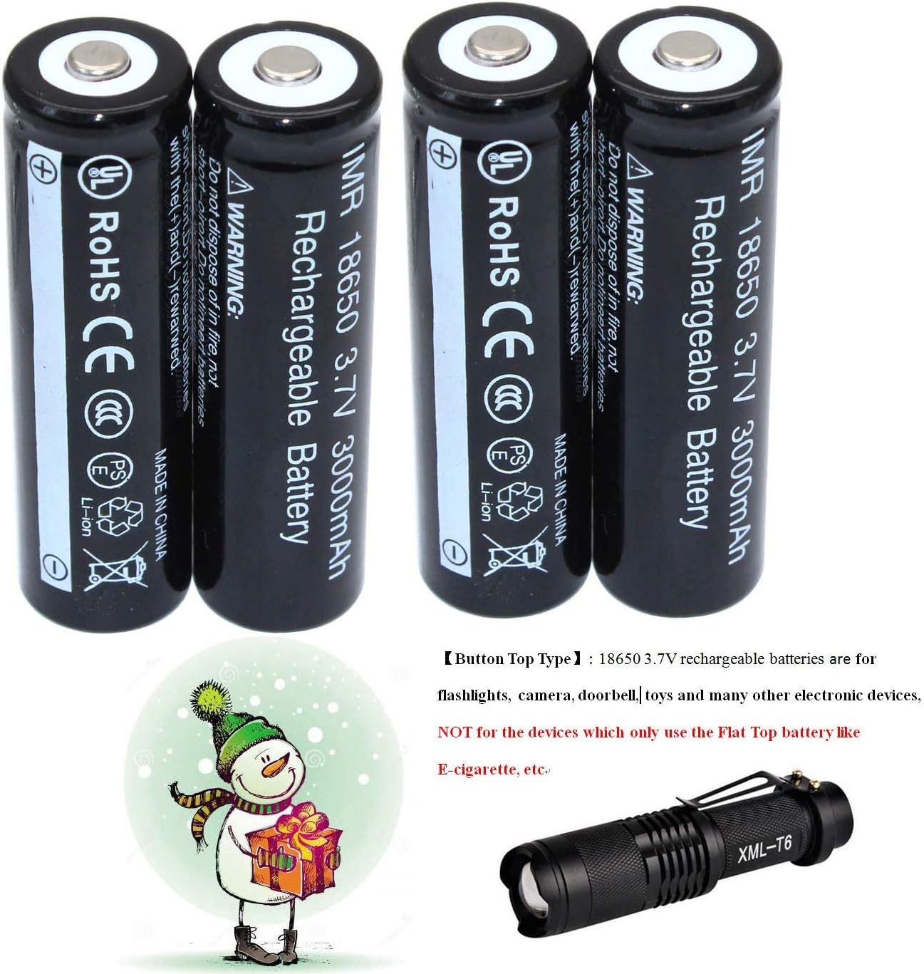 4pcs 18650 Storage Holder Case for LED Flashlight Torch etc