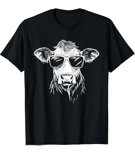 Amazon.com: Cow Retro Style Vintage T-Shirt : Clothing, Shoes
