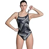 Arena Women's Performance Halftone Team Print Challenge Back Ladies Bathing Swimsuit