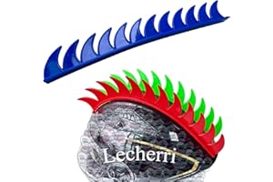 Lecherri Silicone Mohawk for Helmet Decoration Hawk Accessories 1PC for Motorcycle Bicycle Ski (Helmet Not Included)