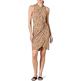 Amazon Essentials Women's Sleeveless Crossover Twist Neck Faux Wrap Dress