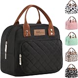 HOMESPON Insulated Lunch Bag for Work Adults - Black, Large Capacity