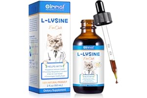 L-Lysine Supplement for Cats 60mL | Feline Support Drops | Helps Maintain Normal Eye & Respiratory Function | Easy-to-Use Liq