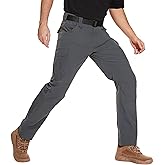 NATUVENIX Tactical Pants for Men, Water Resistant Hiking Cargo Pants Lightweight Outdoor Work Pants for Men Ripstop
