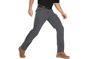 NATUVENIX Tactical Pants for Men, Water Resistant Hiking Cargo Pants Lightweight Outdoor Work Pants for Men Ripstop