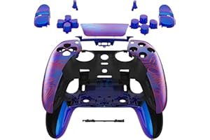 eXtremeRate Full Set Shell with Buttons Touchpad Cover Compatible with p s 5 Edge Controller, Damascuscamo Replacement Decora