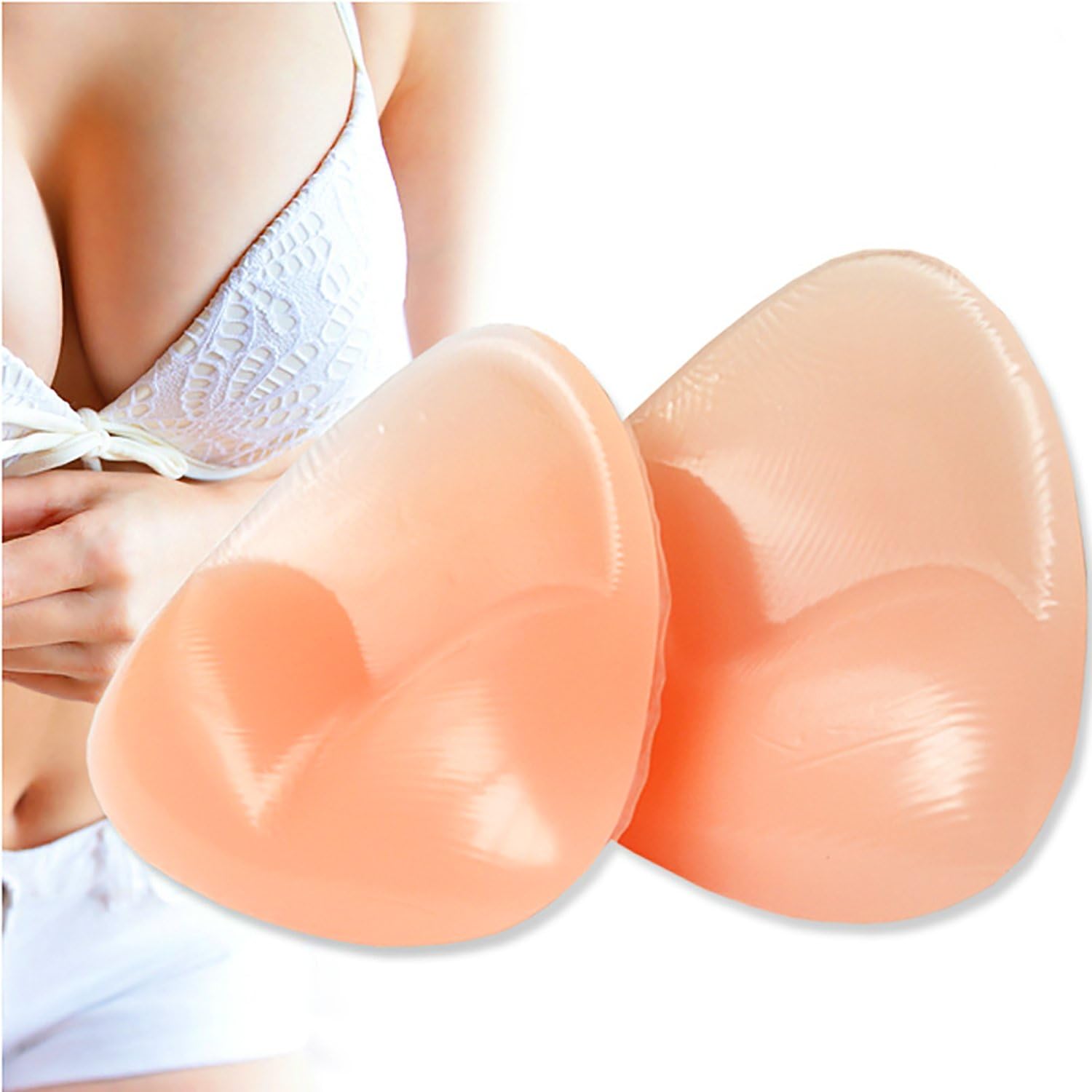 Silicone Breast Inserts - Waterproof Enhancers Bra Inserts A to C Cup for Swimsuits & Bikini