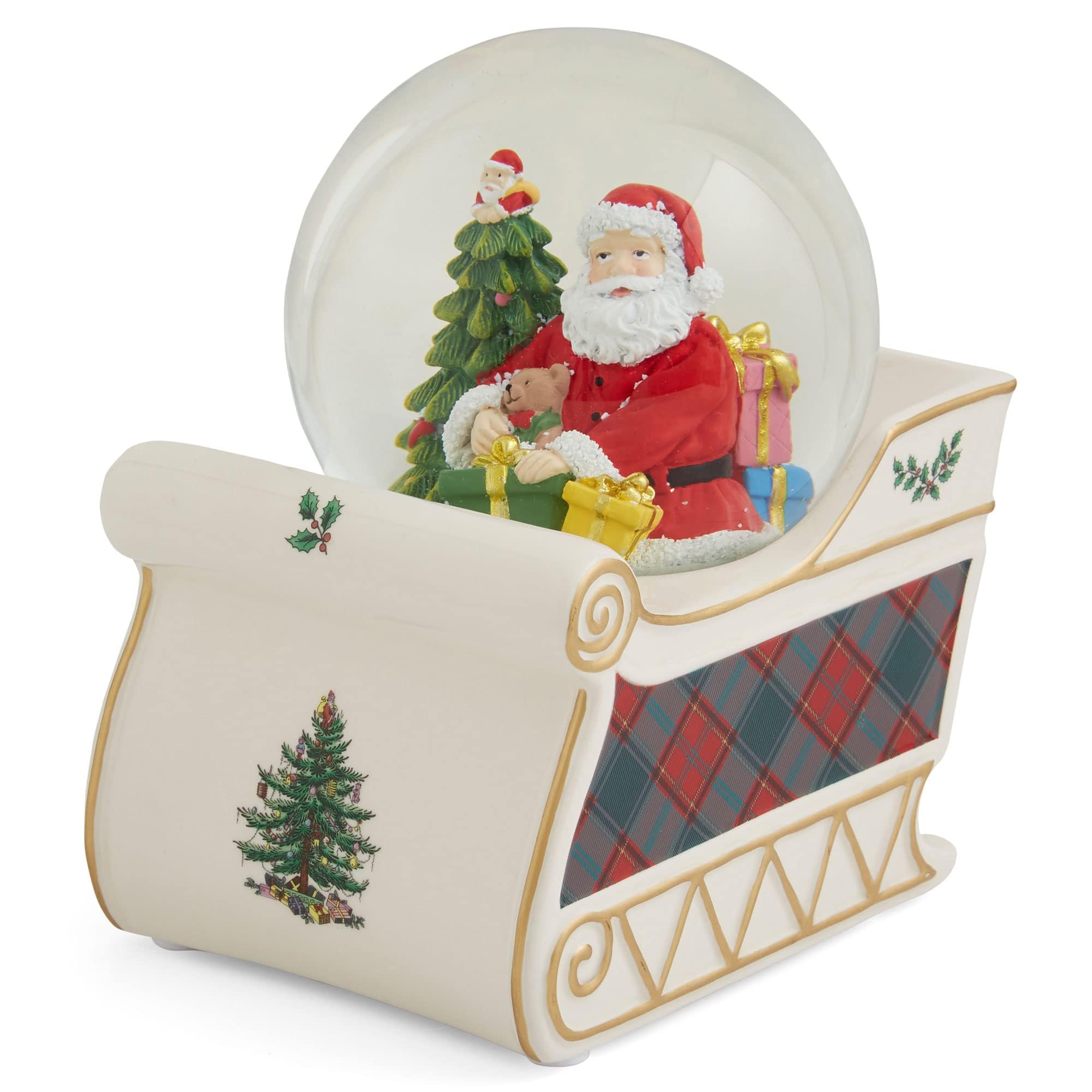 Photo 1 of ** clerk comments**
Spode Christmas Tree Santa Sleigh Winter Wonderland Snow Globe, Plays Soothing Music - Durable Dolomite, Personalized Collectible Great for Christmas, Weddings, Home Décor