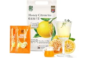 [Nokchawon] Honey Citron Tea 25 Sachets | Portable Yuzu Blend | Soothing Liquid | Ideal Healthy Gift for Colder Months | Holiday & Christmas Season Essential