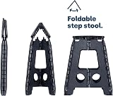 LIVIVO Folding Step Stool Two Tier Anti Slip Lightweight Compact view 3