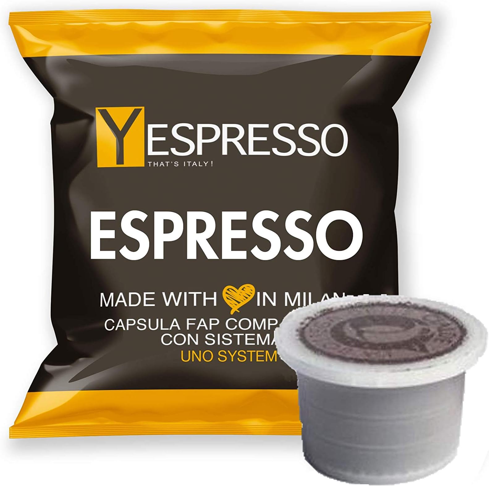 50 Compatible Capsules UNO System Illy Kimbo – Espresso