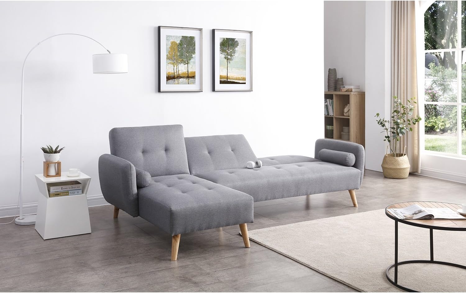 Concept Usine Leskä Gris Canape Scandinave Convertible 3