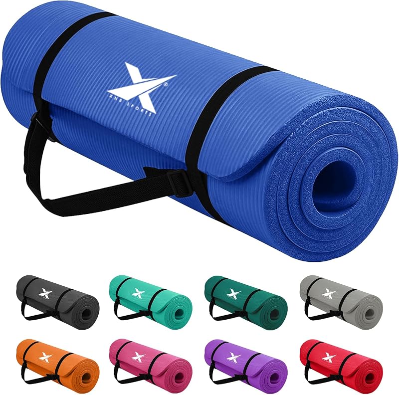 Xn8 Sports Yoga Mat 10mm 15mm NBR Non Slip Carry Strap Fitness Mat