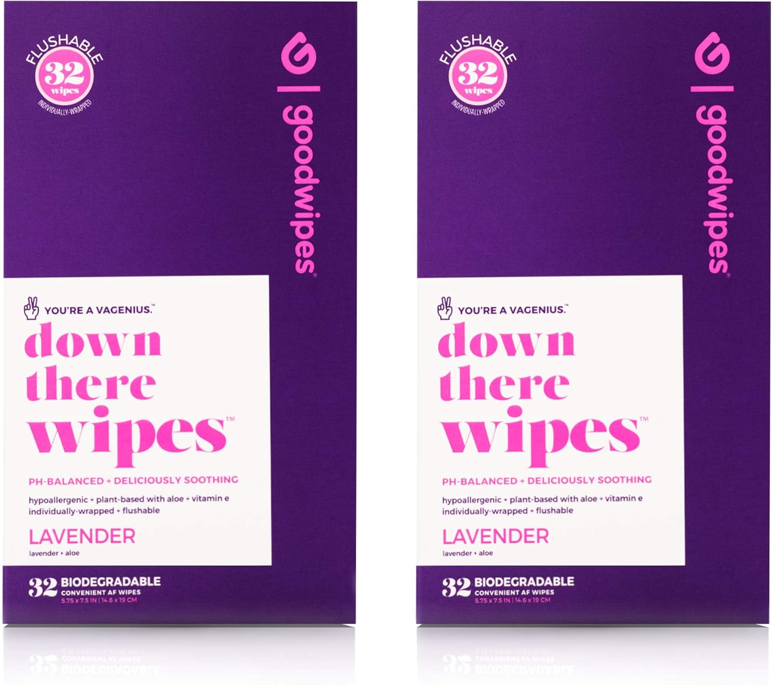Goodwipes Wet Wipes, Lavender Scent, Flushable, PH Balanced and Hypoallergenic (32 Individual Count): Health & Personal Care