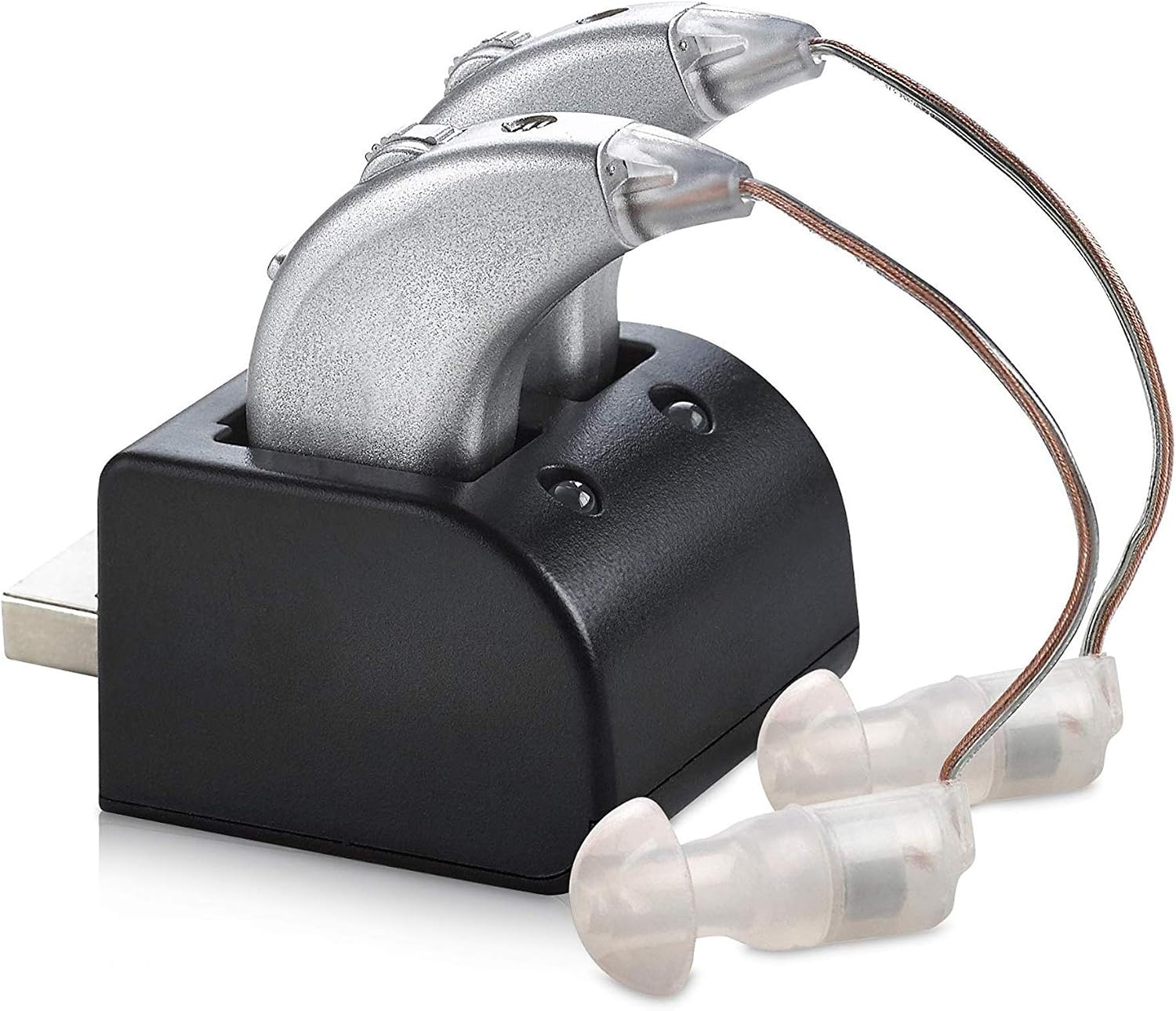 Rechargeable Digital Sound Enhancers, Pair with USB Charging Dock