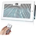 BIOWIND Quiet Register Booster Fan, Smart Register Vent Fits 6" x 12" Register Holes with Remote Control and Thermostat Control, Heating Cooling AC Vent Fan - White