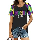 Valiri Fat Tuesday Shirt Womens Festival Theme Tshirts New Orleans Party Custume Tops
