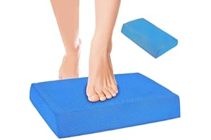 ELVESHOME Small Balance Board, Exercise Balance Pad, Yoga Mat Thick, Non-Slip Foam Pad, Yoga Mats for Balance Exercise Stability Workout, Knee Pads Trainer for Physical Therapy Strength Training Ankle Exercises