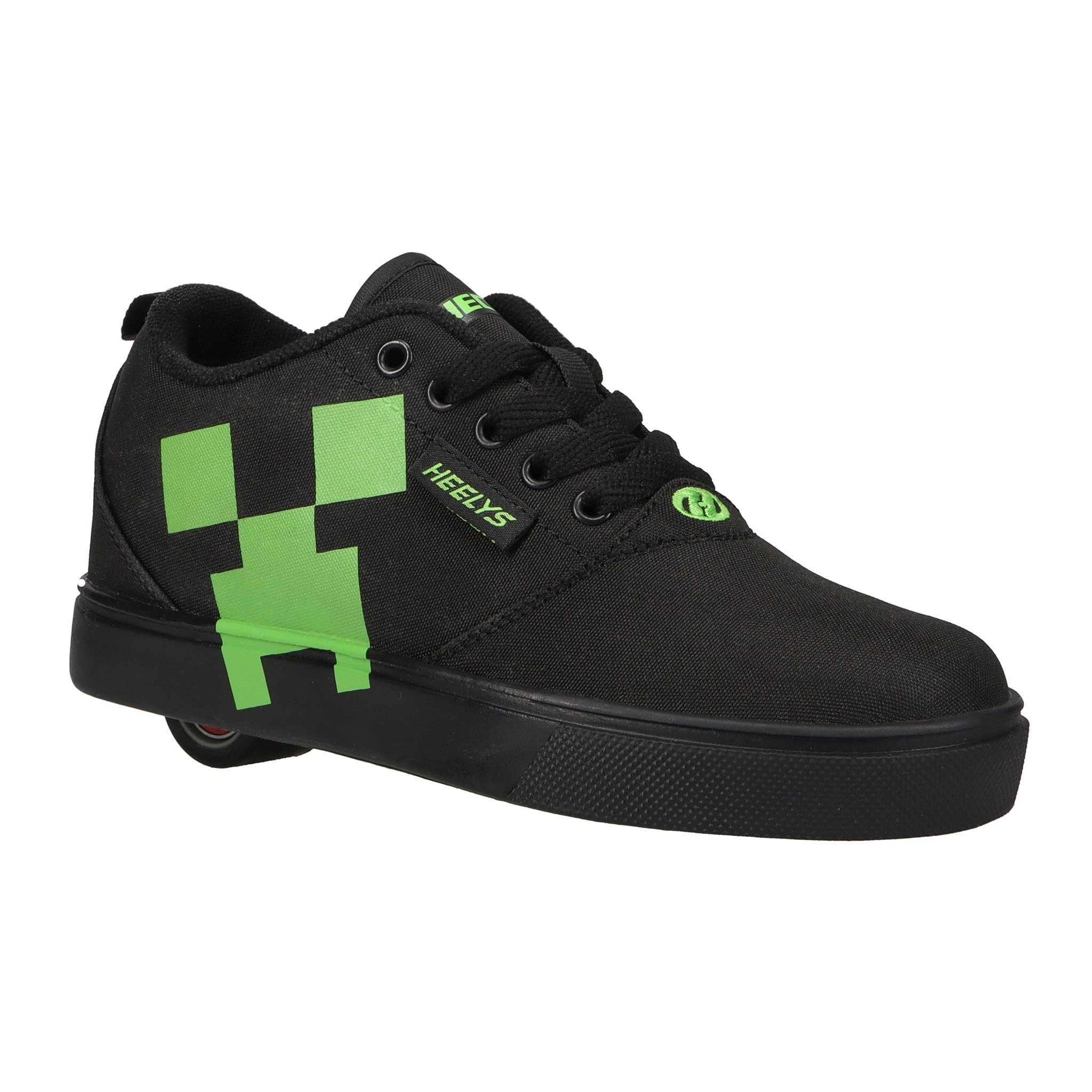 Photo 1 of ******MISSING ONE WHEEL ******HEELYS Pro 20 Minecraft (Little Big Kid/Adult) Wheeled Heel Shoe, Black/Green, 13 US Unisex
