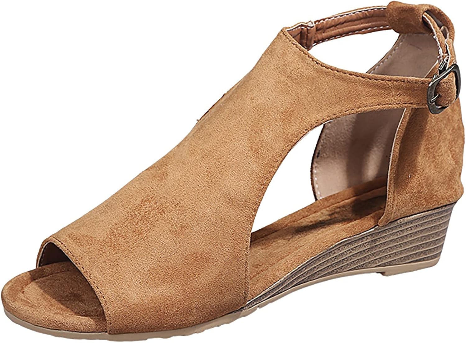 Amazon.com: Womens Sandals With Arch Support And Back Strap,Summer New Buckle Sandals Slope With 