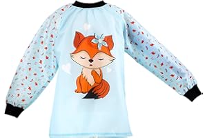 Louis Garneau Designer Kids Smock Artist Painting Apron Long Sleeves size 6 - Children Painting Aprons Girls Art Smocks