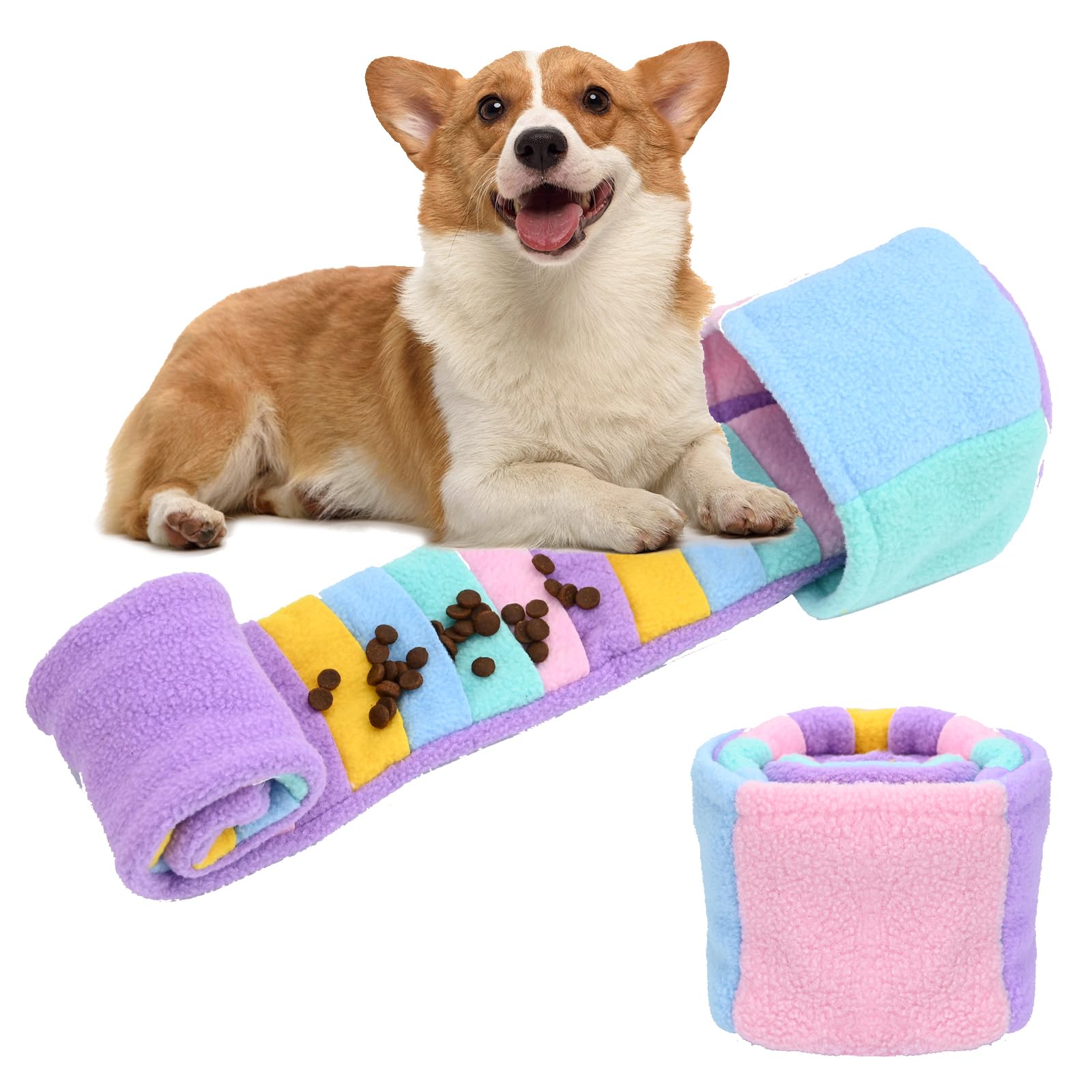 Foraging Dog Toy,Dog Toys for Boredom Interactive Dog Snuffle Toy for Small and Medium Dogs Squeaky Puppy Toys Snuffle Mat Dog Snuffle Toys Foraging for Training,Stress Relief (Unicorn-Coloured)