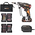 WORX Nitro 20V SwitchDriver 2.0 with 85 pc Accessory Kit, 2-in-1 Brushless Cordless Drill Driver, Drill Set Rotatable Dual 1/4" Chucks, WX177L.2 – (Battery & Charger Included)
