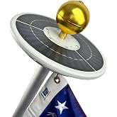Sirius Solar Flagpole Light Gen 2 - Service First - Ultra Bright - Weather Proof Design - All Night Battery Life - Automatic Sun Detection - Fits Most Flag Poles (Sky Gray Edition)