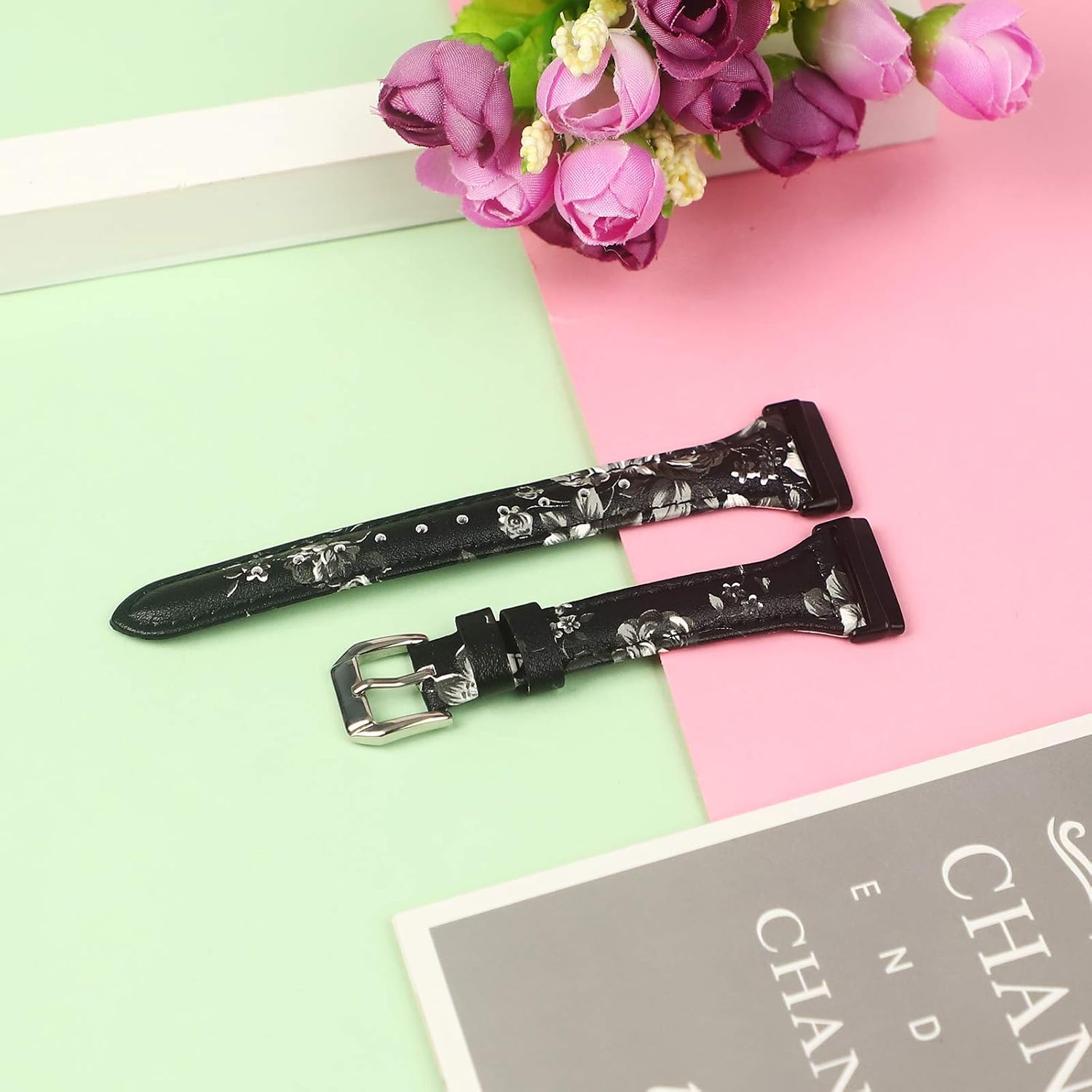 KIMILAR Leather Bands Compatible with Fitbit Sense/Versa 3, Slim Genuine Leather Band Replacement Strap Wristband Accessories Man Women Compatible with Fitbit Versa 3 / Sense Smart Watch: Home Audio & Theater