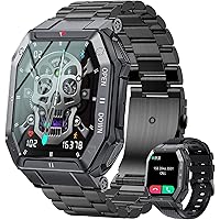 Bassizo Smart Watch for Men (Answer/Make Call), 1.85 Inch HD Outdoor Military Tactical Sports Watch, Fitness Tracker Smart Wa