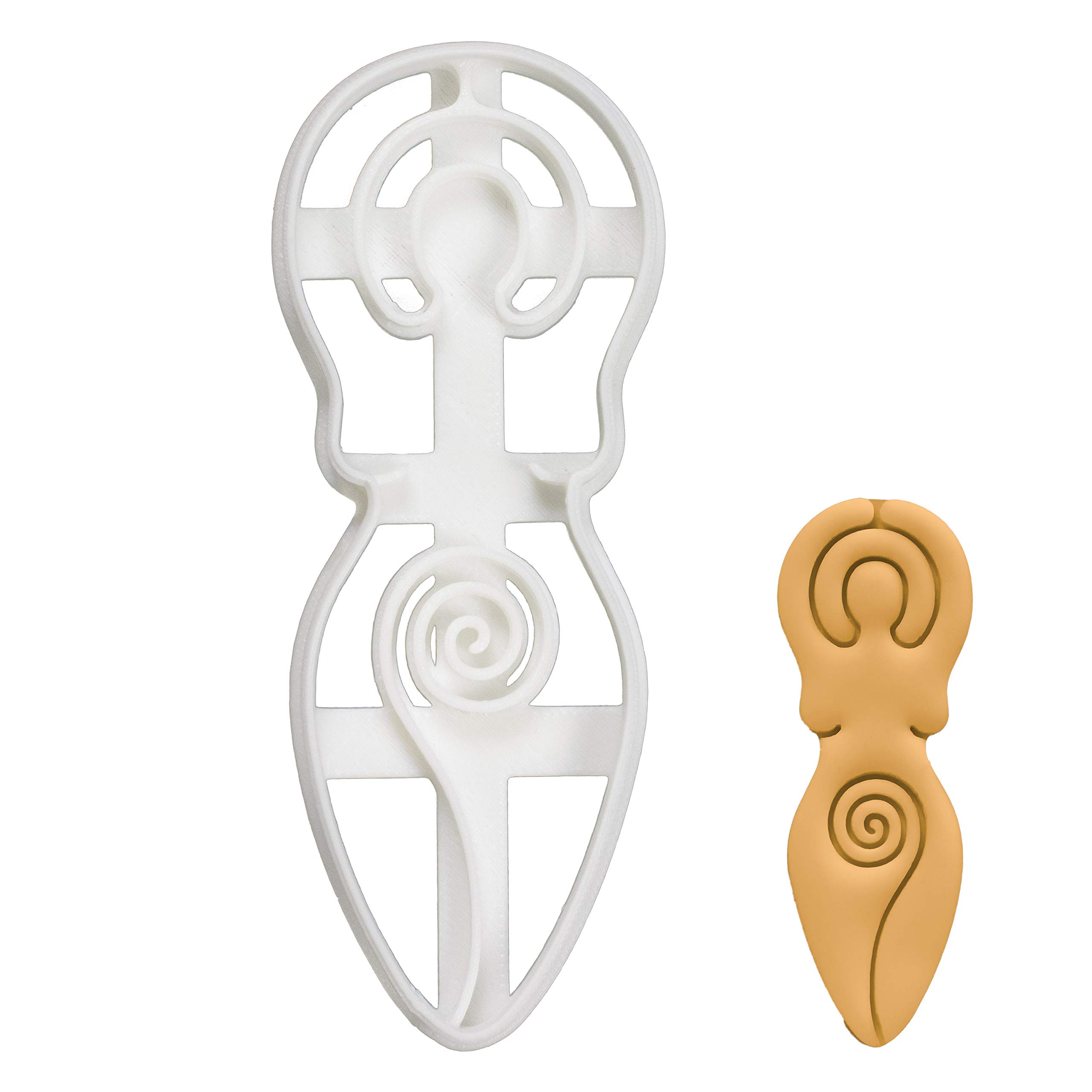 BAKERLOGY Spiral Goddess Cookie Cutter - Detailed Biscuit Cutter Design for Baking and Crafts, Ideal on Fondant, Dough, Clay