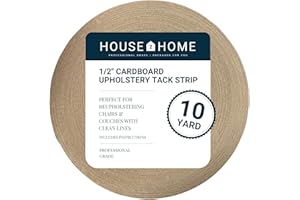 House2Home Upholstery Tack Strip, 1/2 Inch x 10 Yard Roll, Great for Making Professional Edges on Furniture, Couch, Chair, an