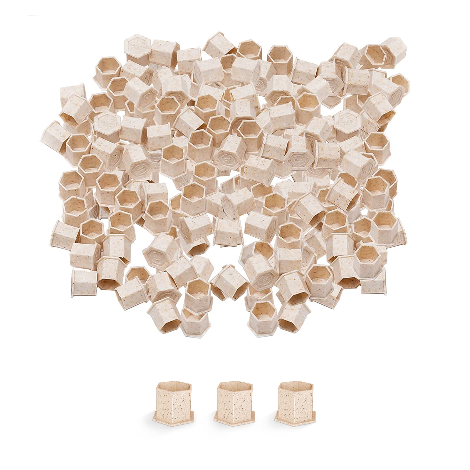 EZ Tattoo Ink Cups 10mm - 200pcs Biodegradable Disposable ECO-Friendly Ink Holder for Tattoo Cartridge Needles and Kit