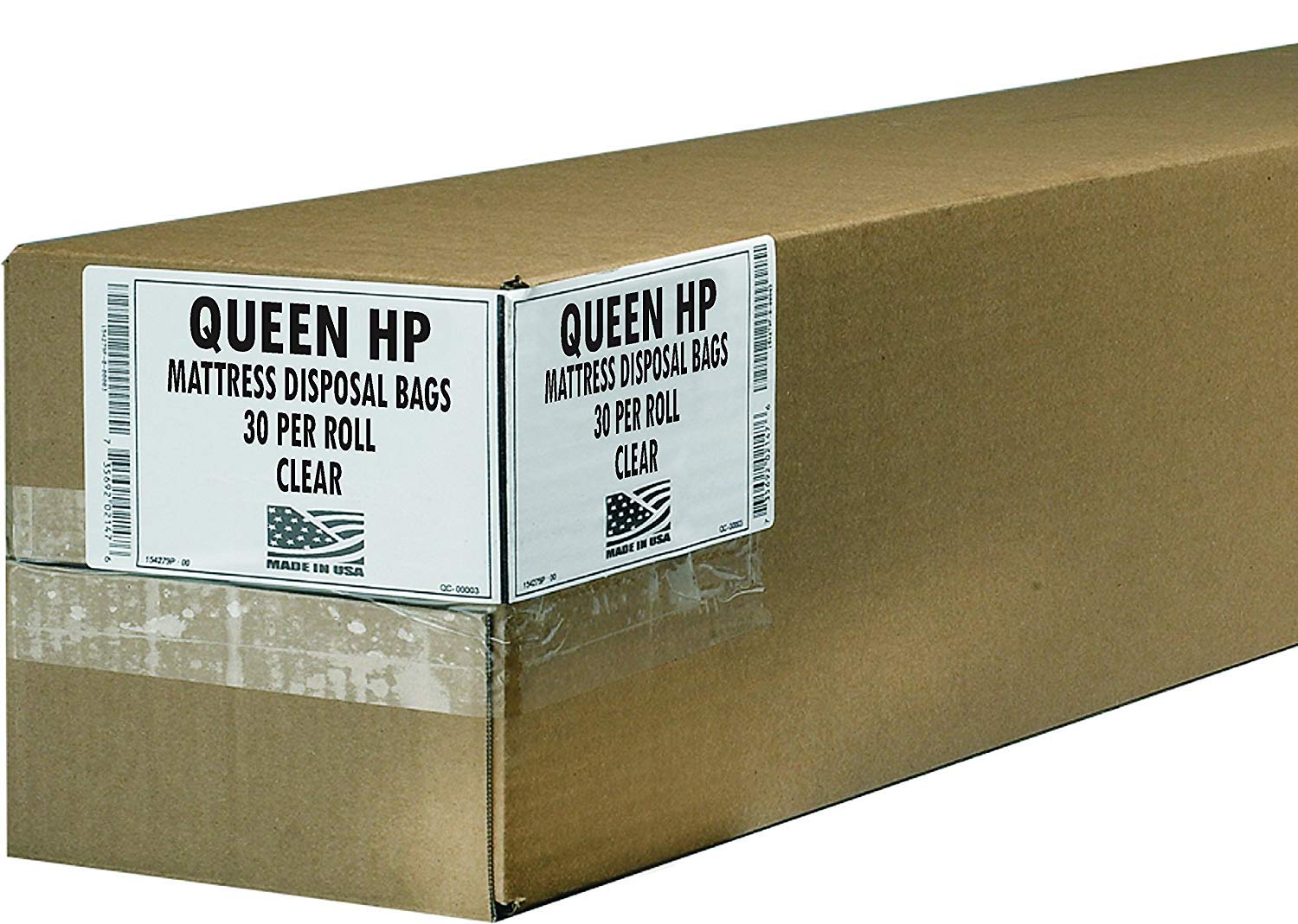 Aluf Plastics High Performance Queen Size Mattress 2.5 MIL (eq) Clear Waterproof Cover Bags - 72" x 94" - Pack of 30 - for Moving, Storage, & Commercial