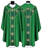 Green Semi Gothic Chasuble"Jerusalem