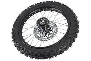 14 Inch Front Wheel Assembly 14 Inch Front Wheel Rim Tire Assembly 14 Inch Front Tire Rim Kit with 15mm Axle 190mm Brake Roto