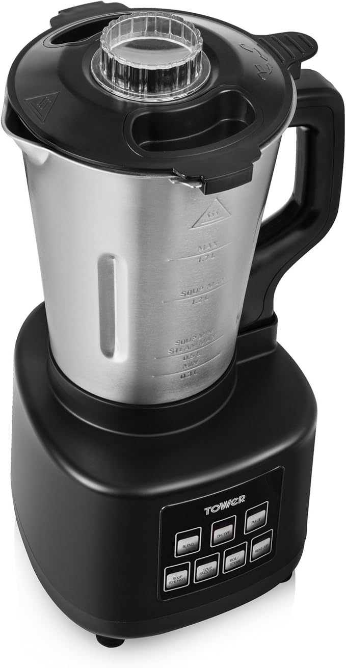 Tower Digital Soup Maker, with Stainless Steel Jug and Blades, Includes
