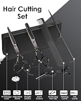 Lictin Hair Cutting Scissors 6.0 Inch Thinning Set Case Black Comb Clip view 5