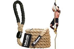 Keepark Climbing Rope 1.5 Inch Diameter 10FT 15FT 20FT 25FT 30FT 35FT Gym Climbing Rope for Fitness & Strength Training, Workout Exercises Climbing Rope for Adults Kids Outdoor or Home Indoor